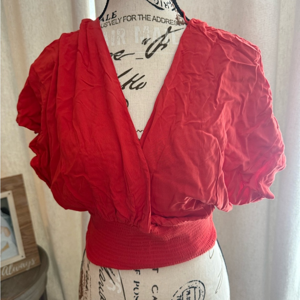 Elegant Red Women's Top